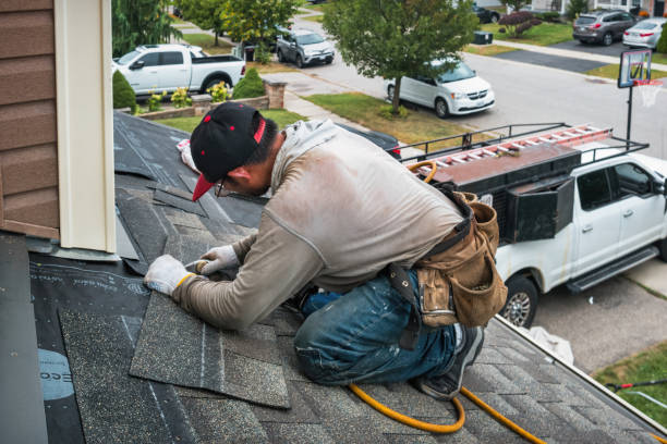 Professional Emergency Roof Repair technician working in Boalsburg, PA